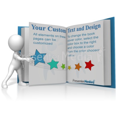 Figure Turning A Custom Page Presentation clipart