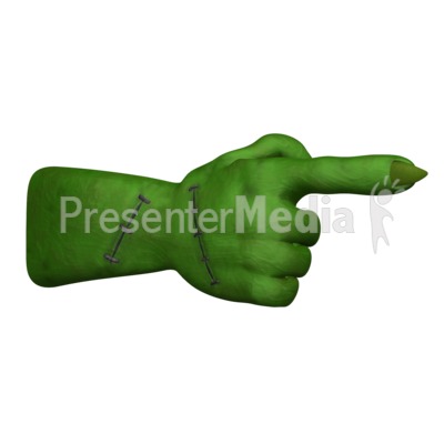 Monster Hand Point Presentation clipart