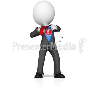 Business Figure Superhero Presentation clipart