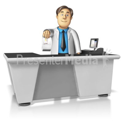 Pharmacist Handing Over Medication Presentation clipart