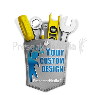 Tools In Custom Pocket Presentation clipart