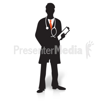 Doctor Clipboard Silhouette Presentation clipart