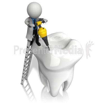 Dentist Jackhammer Tooth Presentation clipart