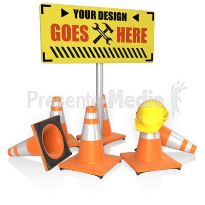 Custom Construction Sign Presentation clipart