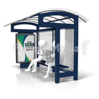 Bus Stop Custom Display Presentation clipart