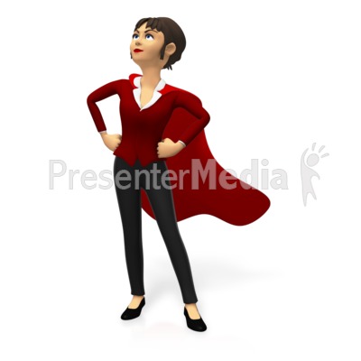 Super Business Woman Custom Presentation clipart