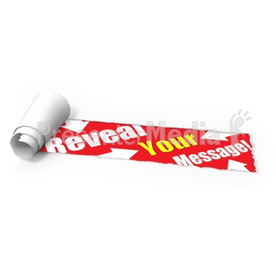 Custom Torn Paper Strip Reveal Presentation clipart