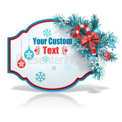 Custom Festive Christmas Shape Presentation clipart