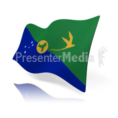 Christmas Island Flag Presentation clipart