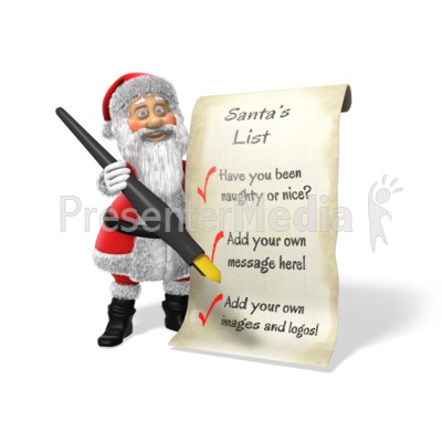 Santas List Presentation clipart