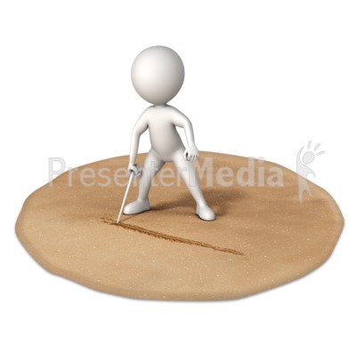 Figure Draw A Line In The Sand Presentation clipart