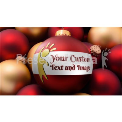 Red Gold Bulbs Custom Presentation clipart