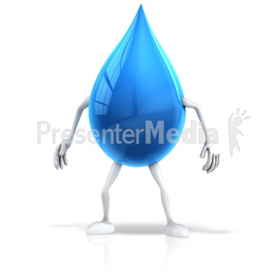 Water Drop Character Presentation clipart