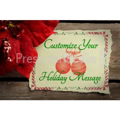 Poinsettia Note Custom Presentation clipart