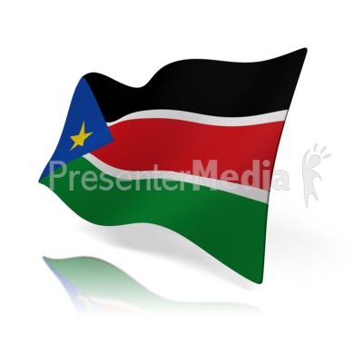 South Sudan Flag Presentation clipart