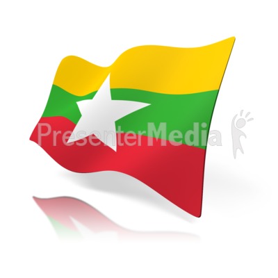 Myanmar Flag Presentation clipart