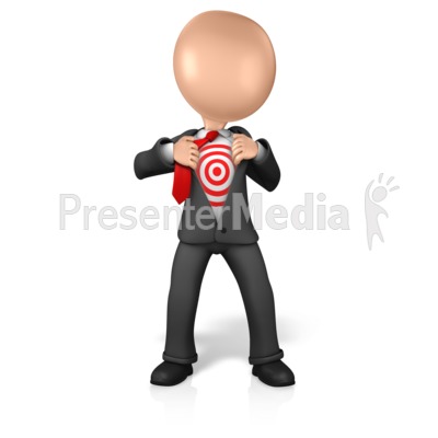 Figure Open Chest Target Presentation clipart