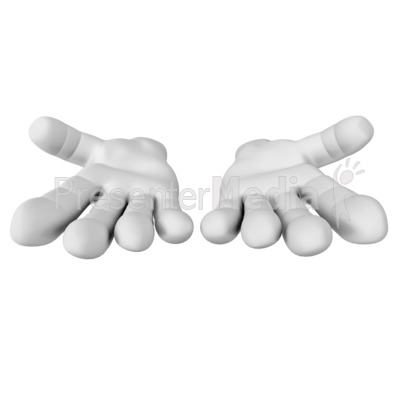 Hands Reached Out Presentation clipart