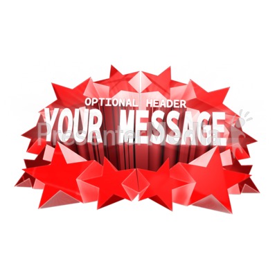 Extruded Stars And Text Custom Presentation clipart