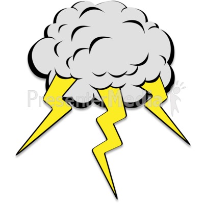 Lightning Cloud Presentation clipart