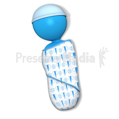 Swaddled Baby Boy Presentation clipart