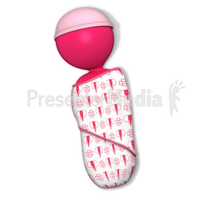 Swaddled Baby Girl Presentation clipart