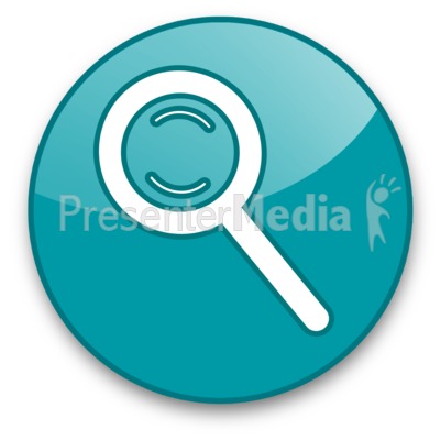Magnifying Glass Button Presentation clipart