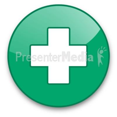 Medical Cross Button Presentation clipart