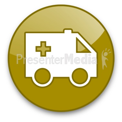 Ambulance Button Presentation clipart