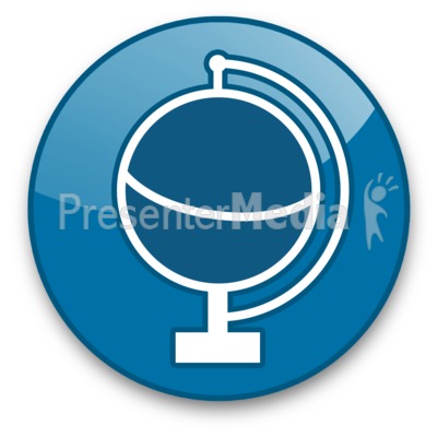 Globe Button Presentation clipart