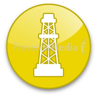 Oil Rig Button Presentation clipart