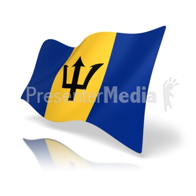 Barbados Flag Presentation clipart