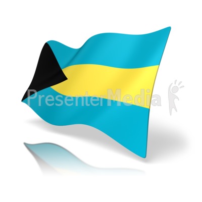 Bahamas Flag Presentation clipart