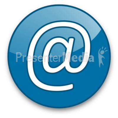@ At Sign Button Presentation clipart