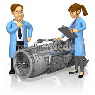 Engineers Turbine Engine Presentation clipart