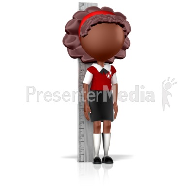 Girl School Child Measuring Up Presentation clipart