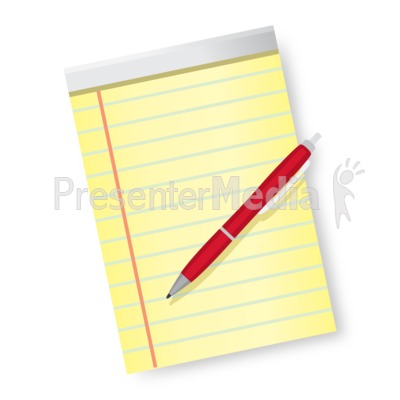 Pen and Paper Presentation clipart