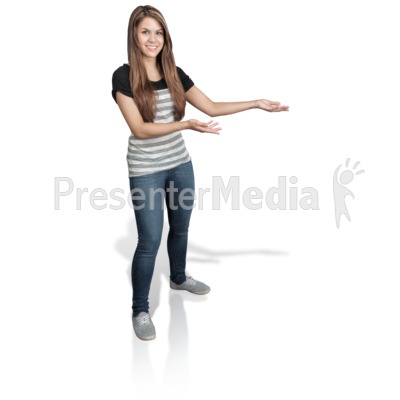 Young Girl Presenting Right Presentation clipart