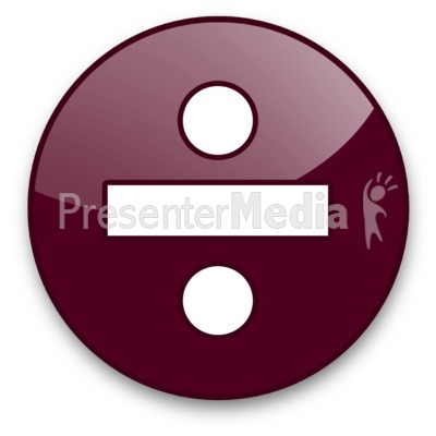 Division Sign Button Presentation clipart