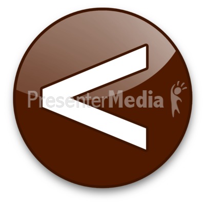 Less Than Sign Button Presentation clipart