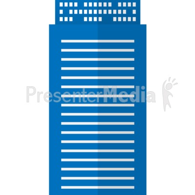 High Rise City Office Building Presentation clipart