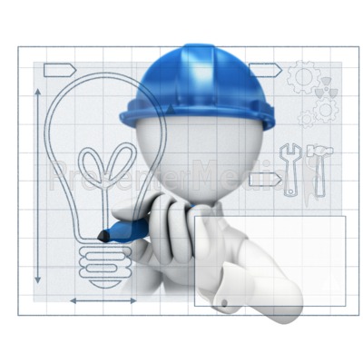 Figure Drawing Idea Blueprint Presentation clipart
