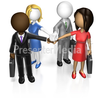 Business Team Huddle Custom Presentation clipart
