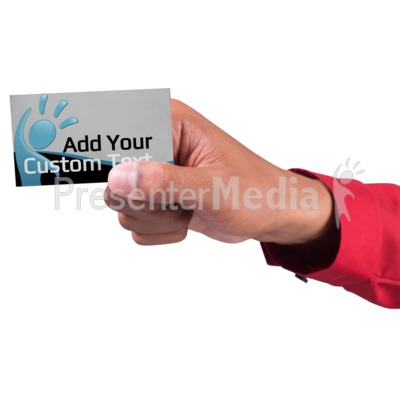 Male Hand Business Card Custom Presentation clipart