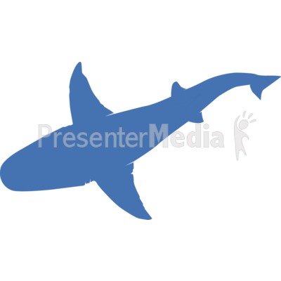 Top Shark Body Silhouette Presentation clipart