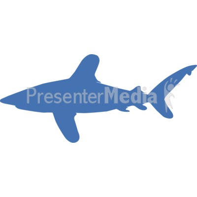 Oceanic Whitetip Silhouette Presentation clipart