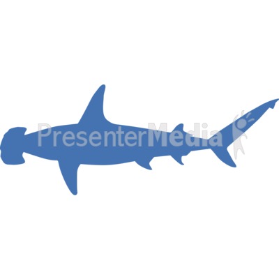 Hammerhead Shark Silhouette Presentation clipart