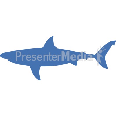 Great White Shark Silhouette Presentation clipart