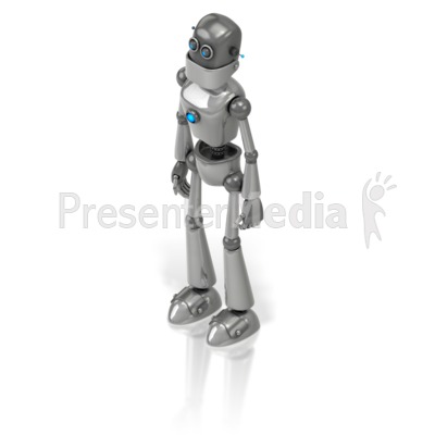 Retro Robot Presentation clipart
