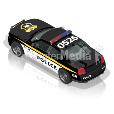 Police Car Back Presentation clipart